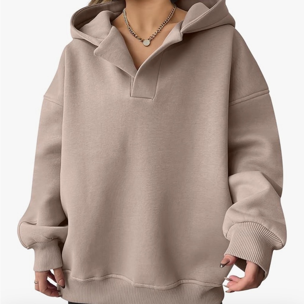 Women's Oversized Tan Hoodie